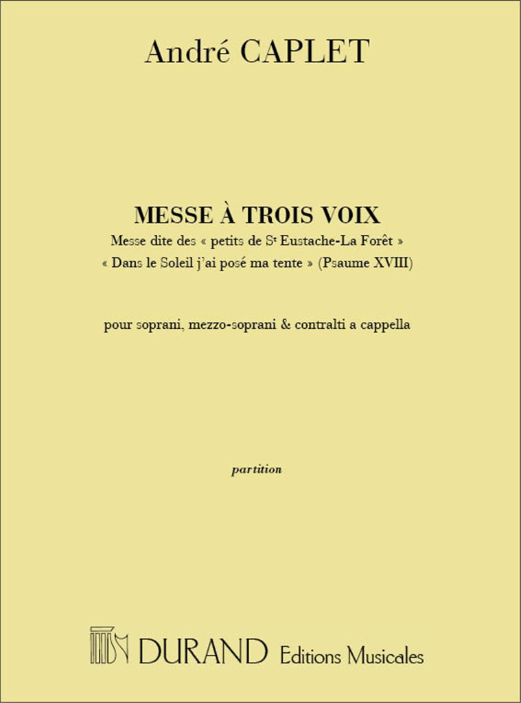 Messe A 3 Voix A Cappella